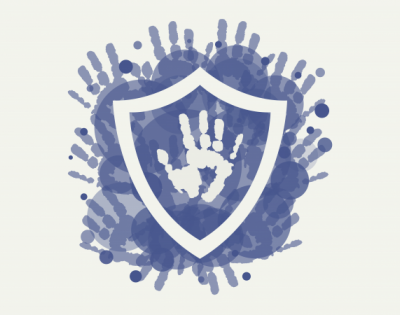 Hands with a shield representing Child Abuse Prevention