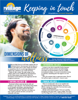 July 2022 EAP Newsletter: Dimensions of Wellness