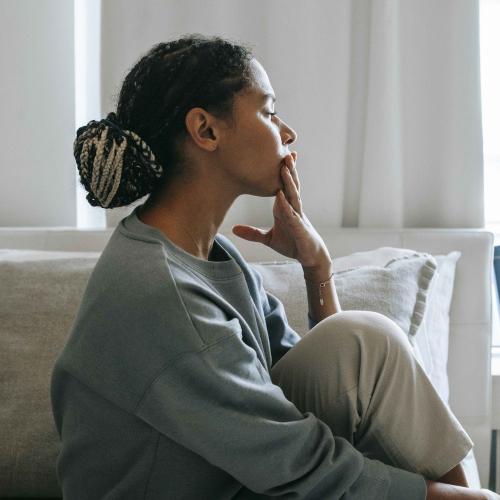 Worried pregnant woman unsure of her options