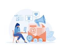 Illustration of woman overstimulated at desk
